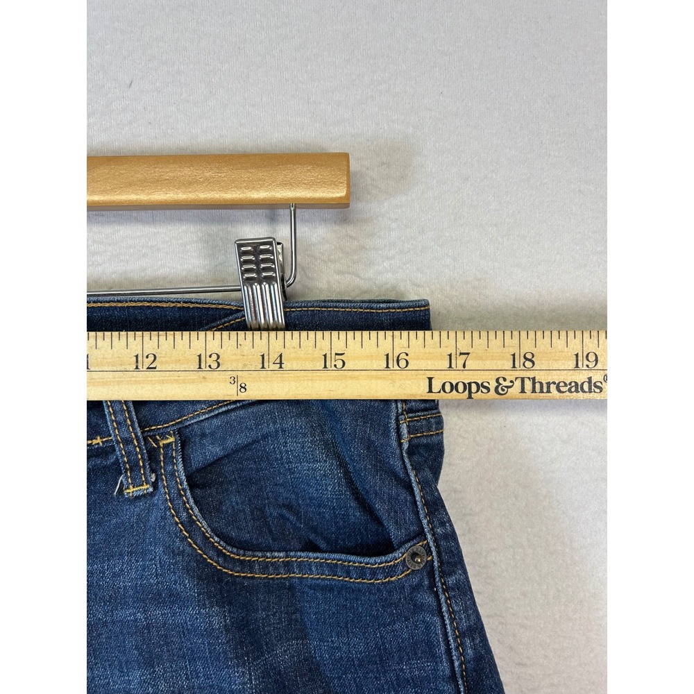 Casual Old Navy Womens 6 Blue Boyfriend Skinny Mid Rise Stretch Denim Jeans - Picture 6 of 11